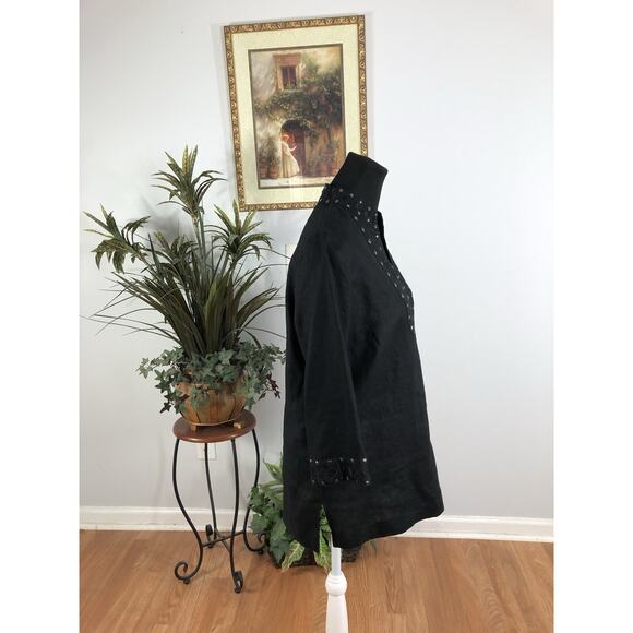 Madison Boho Women Top Y2K Pullover Cap Sleeve Small Black - Picture 3 of 7